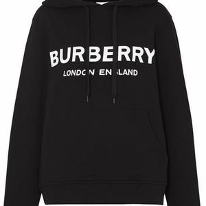 Black Burberry Hoodie - NEW LOGO